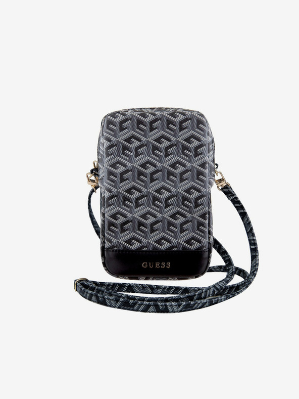 Guess Guess PU G Cube taška na telefón so zipsom čierna