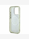 Guess Guess IML Glitter Magnolia and Triangle Logo MagSafe zadný kryt pre iPhone 16 Pro Max Green