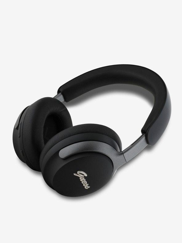 Guess Guess PU kožené bezdrôtové slúchadlá s logom ANC/ENC čierne