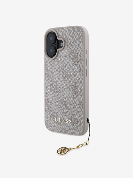 Guess Guess 4G Charm zadný kryt pre iPhone 16 Tone on Tone ružový