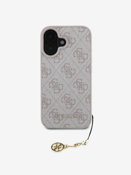 Guess Guess 4G Charm zadný kryt pre iPhone 16 Tone on Tone ružový