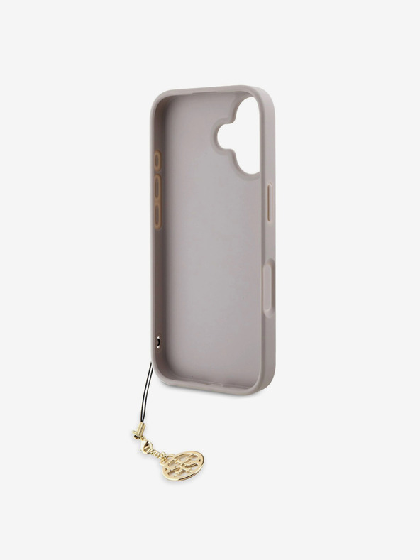 Guess Guess 4G Charm zadný kryt pre iPhone 16 Tone on Tone ružový
