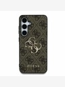 Guess Guess PU 4G kovové logo zadný kryt pre Samsung Galaxy S25+ hnedý