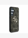 Guess Guess PU 4G kovové logo zadný kryt pre Samsung Galaxy S25+ hnedý
