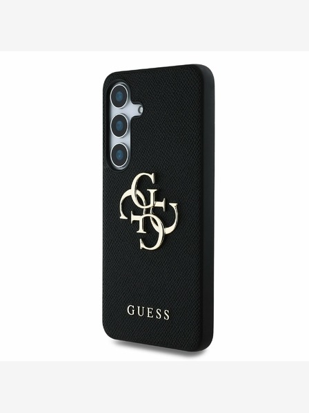 Guess Guess PU Grained 4G Metal Logo Back Cover pre Samsung Galaxy S25+ Black
