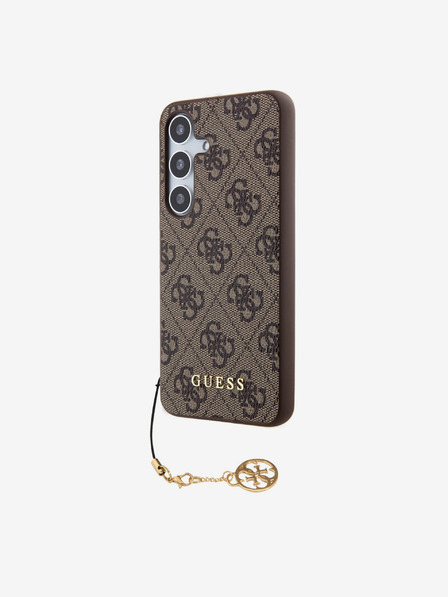 Guess Guess 4G Charm Zadný kryt pre Samsung Galaxy S24 Brown