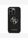 Guess Guess PU Grained 4G Metal Logo zadný kryt pre iPhone 14 Pro čierny