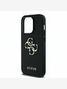 Guess Guess PU Grained 4G Metal Logo zadný kryt pre iPhone 14 Pro čierny