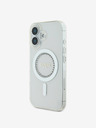 Guess Guess IML Ring MagSafe zadný kryt s kamienkami pre iPhone 16 White