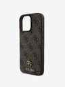 Guess Guess PU 4G Malý zadný kryt s kovovým logom MagSafe pre iPhone 16 Pro Max Brown