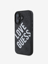 Guess Guess PU kožený zadný kryt 4G Big Love Logo MagSafe pre iPhone 16 čierny