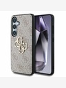 Guess Guess PU 4G kovové logo zadný kryt pre Samsung Galaxy S25 ružový