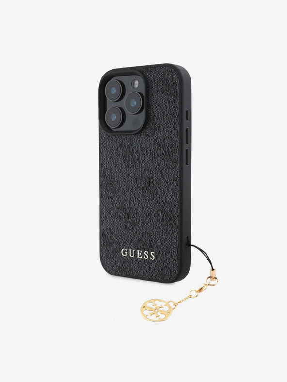 Guess Guess 4G Charm zadný kryt pre iPhone 16 Pro Max Tone on Tone Grey
