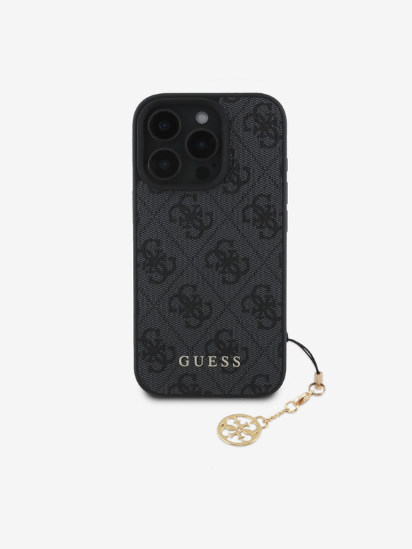 Guess Guess 4G Charm zadný kryt pre iPhone 16 Pro Max Tone on Tone Grey