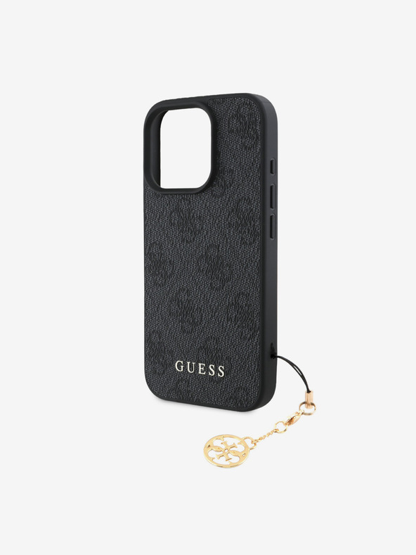 Guess Guess 4G Charm zadný kryt pre iPhone 16 Pro Max Tone on Tone Grey