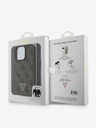 Guess PU 4G Strass Triangle Metal Logo Zadní Kryt + Crossbody Popruh pro iPhone 16 Pro Max Brown Obal na telefón
