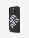 Guess Guess PU kožený zadný kryt 4G Big Love Logo MagSafe pre iPhone 16 Pro Max čierny