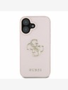Guess Guess PU Grained 4G Metal Logo zadný kryt pre iPhone 16 ružový