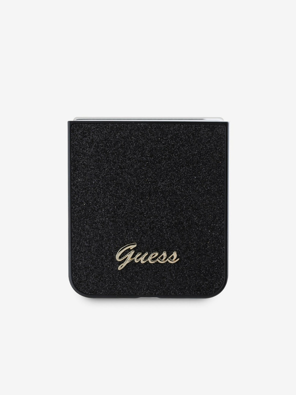 Guess Guess PC/TPU Glitter Flakes Metal Logo zadný kryt pre Samsung Galaxy Z Flip 6 Black