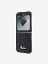 Guess Guess PC/TPU Glitter Flakes Metal Logo zadný kryt pre Samsung Galaxy Z Flip 6 Black