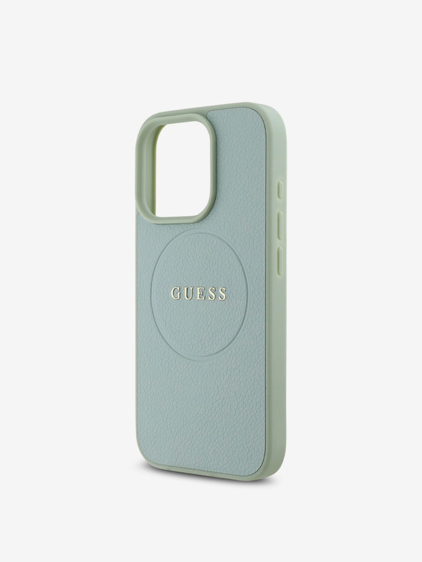 Guess Guess PU Grained Classic Logo MagSafe zadný kryt pre iPhone 16 Pro Green