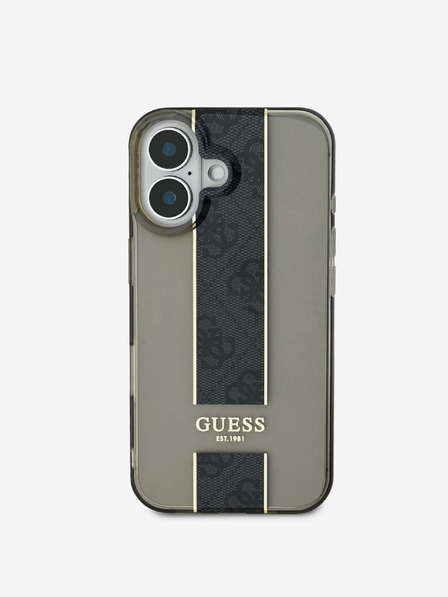 Guess Guess IML Middle 4G Stripe zadný kryt pre iPhone 16 čierny