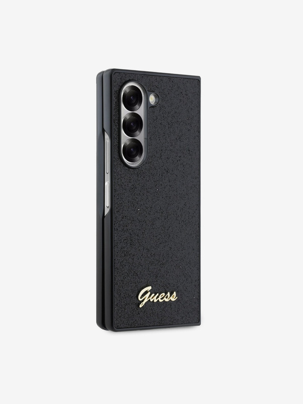 Guess Guess PC/TPU Glitter Flakes Metal Logo zadný kryt pre Samsung Galaxy Z Fold 6 čierny