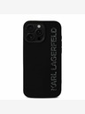 Karl Lagerfeld Karl Lagerfeld 3D gumový zadný kryt s trblietavým logom pre iPhone 16 Pro čierny