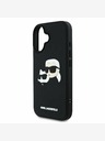 Karl Lagerfeld Karl Lagerfeld 3D gumový zadný kryt s dvojitými hlavami pre iPhone 16 čierny