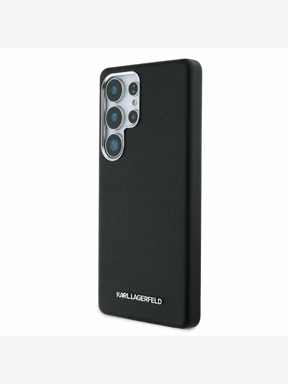 Karl Lagerfeld Karl Lagerfeld PU Saffiano Metal Logo and Frame Back Cover pre Samsung Galaxy S25 Ultra Black