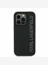 Karl Lagerfeld Karl Lagerfeld 3D gumový zadný kryt s trblietavým logom pre iPhone 13 Pro Black