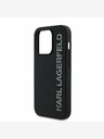 Karl Lagerfeld Karl Lagerfeld 3D gumový zadný kryt s trblietavým logom pre iPhone 13 Pro Black