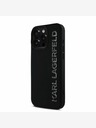 Karl Lagerfeld Karl Lagerfeld 3D gumový zadný kryt s trblietavým logom pre iPhone 16 Pro Max čierny