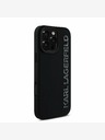 Karl Lagerfeld Karl Lagerfeld 3D gumový zadný kryt s trblietavým logom pre iPhone 16 Pro Max čierny