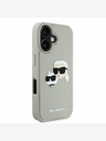 Karl Lagerfeld Karl Lagerfeld 3D gumový zadný kryt Double Heads pre iPhone 16 béžový