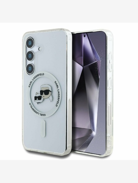 Karl Lagerfeld Karl Lagerfeld IML K&CH Heads MagSafe zadný kryt pre Samsung Galaxy S25 transparentný