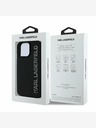 Karl Lagerfeld Karl Lagerfeld 3D gumový zadný kryt s trblietavým logom pre iPhone 15 Pro čierny