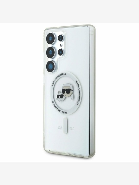 Karl Lagerfeld Karl Lagerfeld IML K&CH Heads MagSafe zadný kryt pre Samsung Galaxy S25 ultra priehľadný