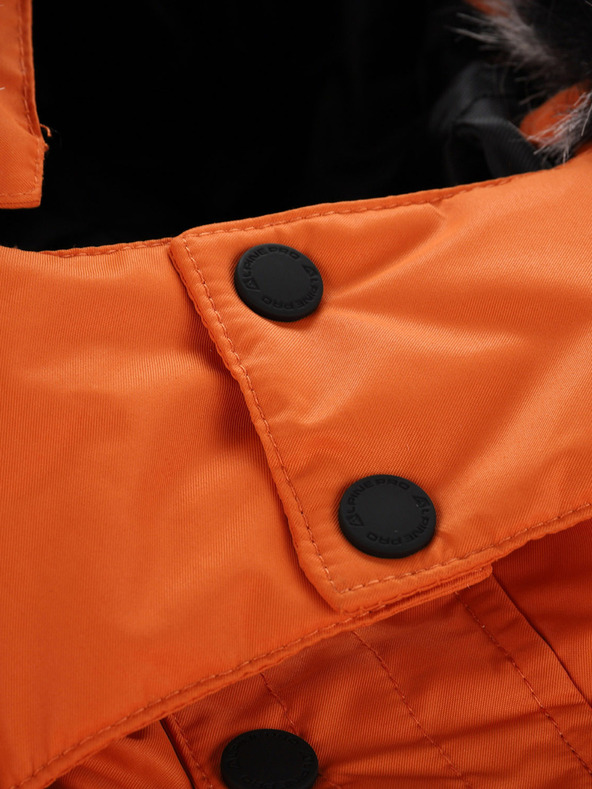 ALPINE PRO Oranžová pánska zimná bunda Alpine Pro ICYB 7 s kapucňou