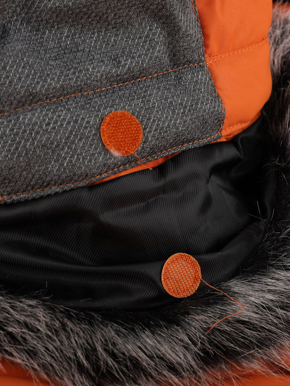 ALPINE PRO Oranžová pánska zimná bunda Alpine Pro ICYB 7 s kapucňou