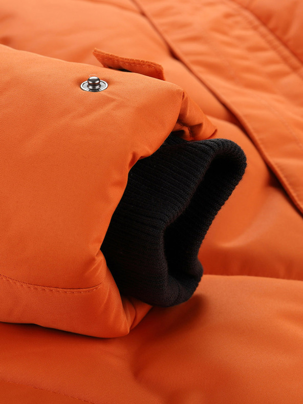 ALPINE PRO Oranžová pánska zimná bunda Alpine Pro ICYB 7 s kapucňou