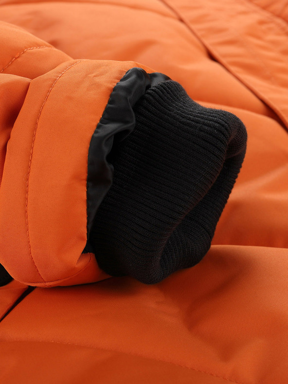 ALPINE PRO Oranžová pánska zimná bunda Alpine Pro ICYB 7 s kapucňou