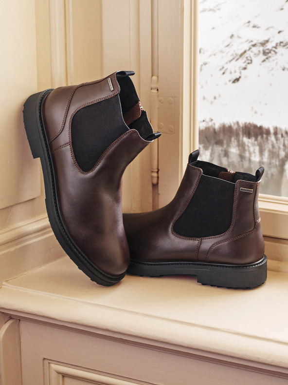 Geox Hnedé pánske členkové tenisky Geox Lagorai + Grip A