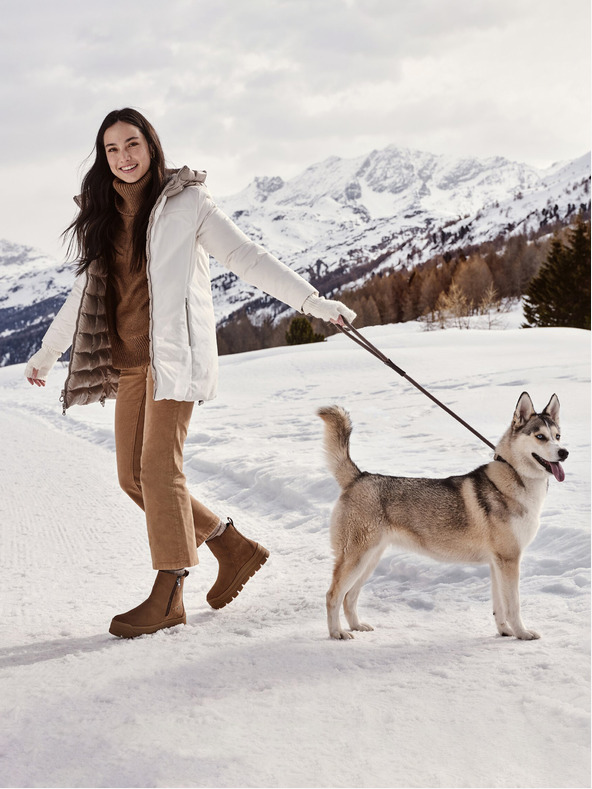 Geox Hnedé dámske členkové topánky Geox Spherica Ec7.1 Abx