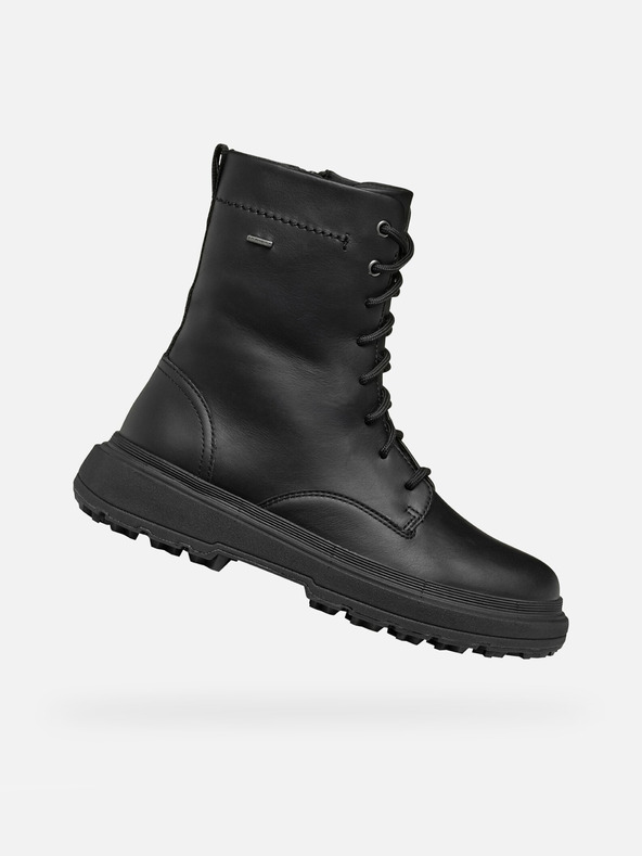 Geox Čierne dámske členkové čižmy Geox Lamidie + Grip ABX