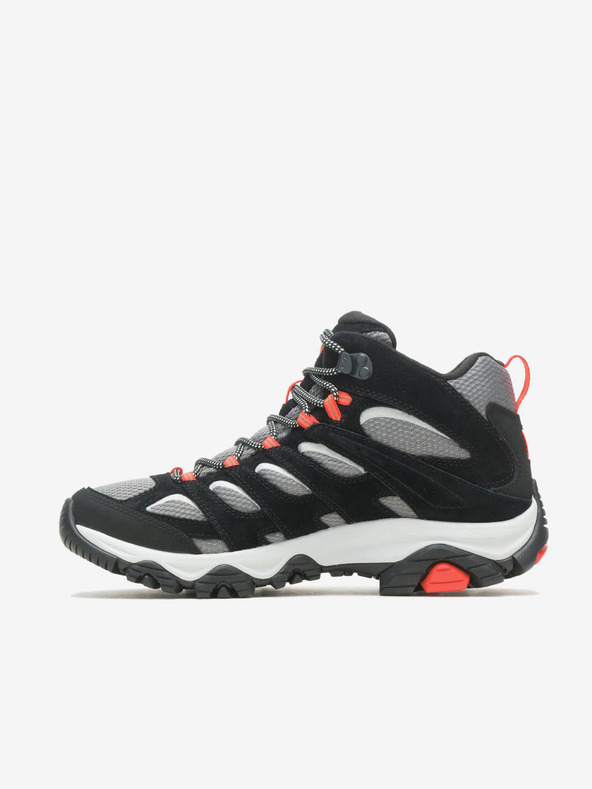 Merrell Čierne pánske outdoorové členkové tenisky MERRELL Moab 3 Mid