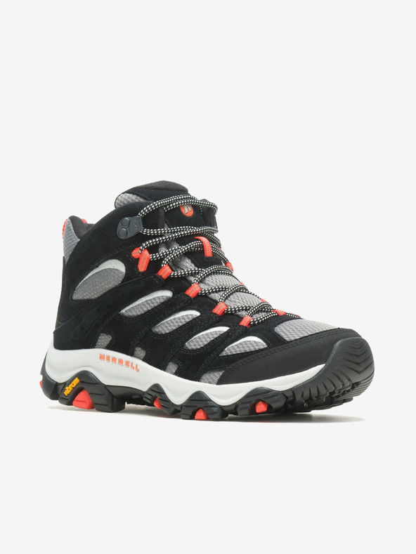 Merrell Čierne pánske outdoorové členkové tenisky MERRELL Moab 3 Mid