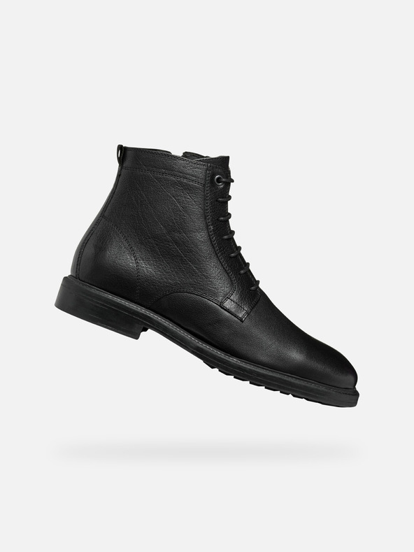 Geox Čierne pánske členkové topánky Geox Tiberio