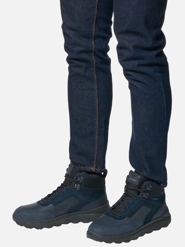 Geox Tmavomodré pánske členkové topánky Geox Spherica 4X4 ABX