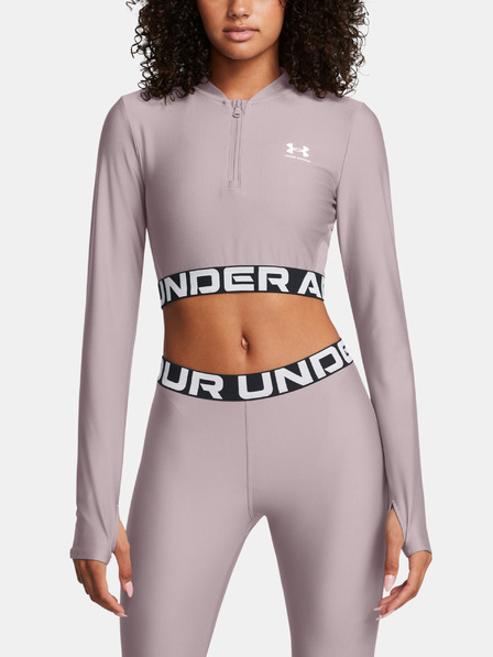 Under Armour Dámske tričko Under Armour HeatGear Rib 1/4 Zip LS